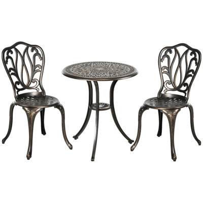 Abbot 2 - Person Patio Dining Set with Round Table