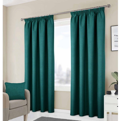 Milciades Blackout Pencil Pleat Curtain Pair