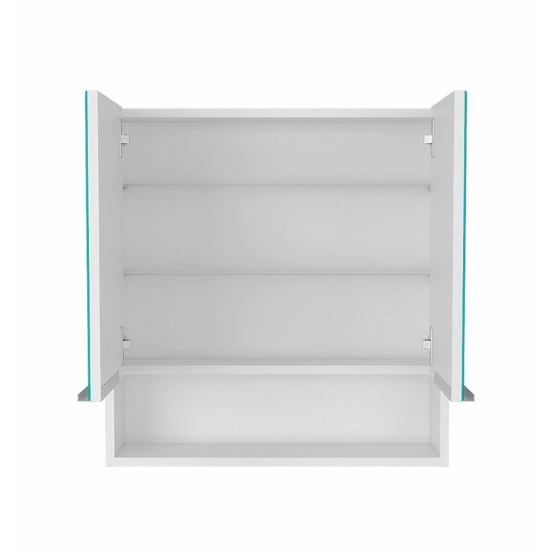 Pharmacie moderne avec miroir - H 24,91 po x l 5,81 po x P 23,91 po, Blanc