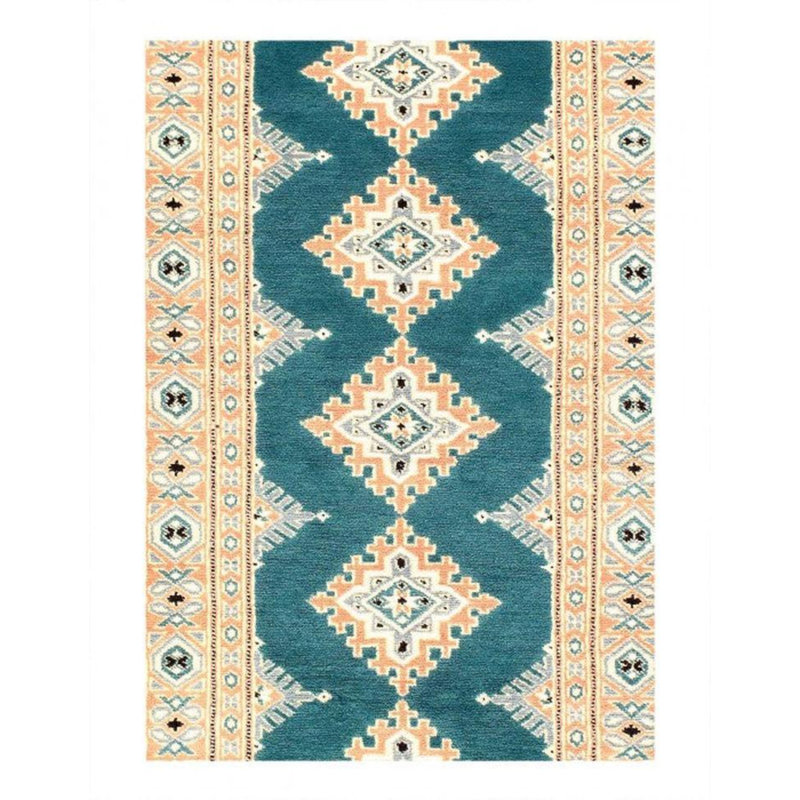 Hand Woven Cotton and Wool Oriental Area Rug