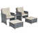 Mapleview 2-Person Patio Conversation Set with Cushions and Ottoman