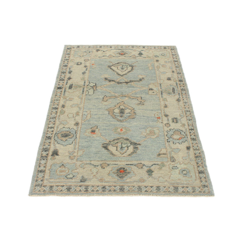 Tapis Oushak bleu 3x5