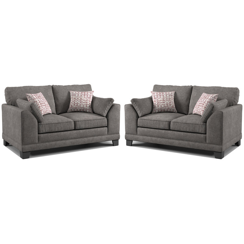 Mayeu 2 - Piece Living Room Set, Charcoal