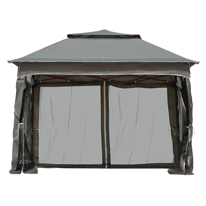 Pop Up Canopy, Outdoor Patio Gazebo Shelter With Removable Zipper Netting, Instant Event Tent W/ 114 Square Feet Of Shade And Carry Bag For Backyard, Garden