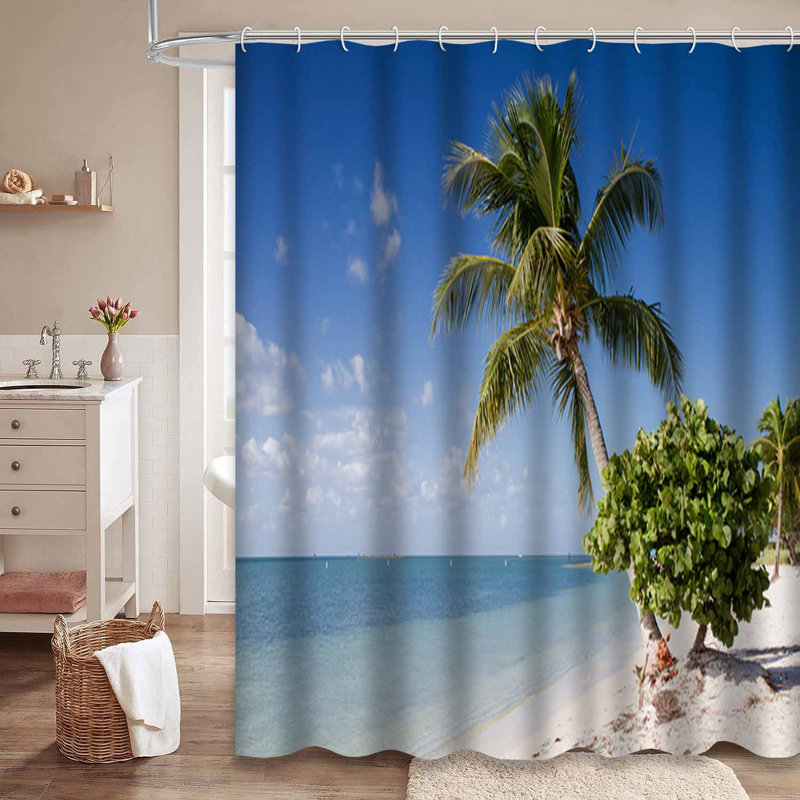 Plage, palmiers, Keys, États-Unis, West Key, magnifique arbre avec 12 crochets, L 72 po x l 72 po