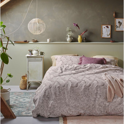 Cotton Knit Print Duvet Cover
