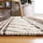 Rahate Hand Woven Wool/Cotton Geometric Rug in Black/Ivory-1789786311