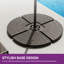 Parasol de marché à double face de l 13 pi x H 7,8 pi avec base