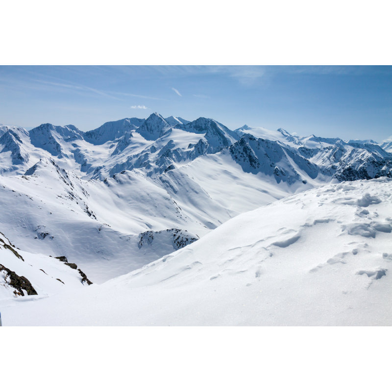 Snow Mountains - Photographie sur toile tendue, L 12 po x H 8 po