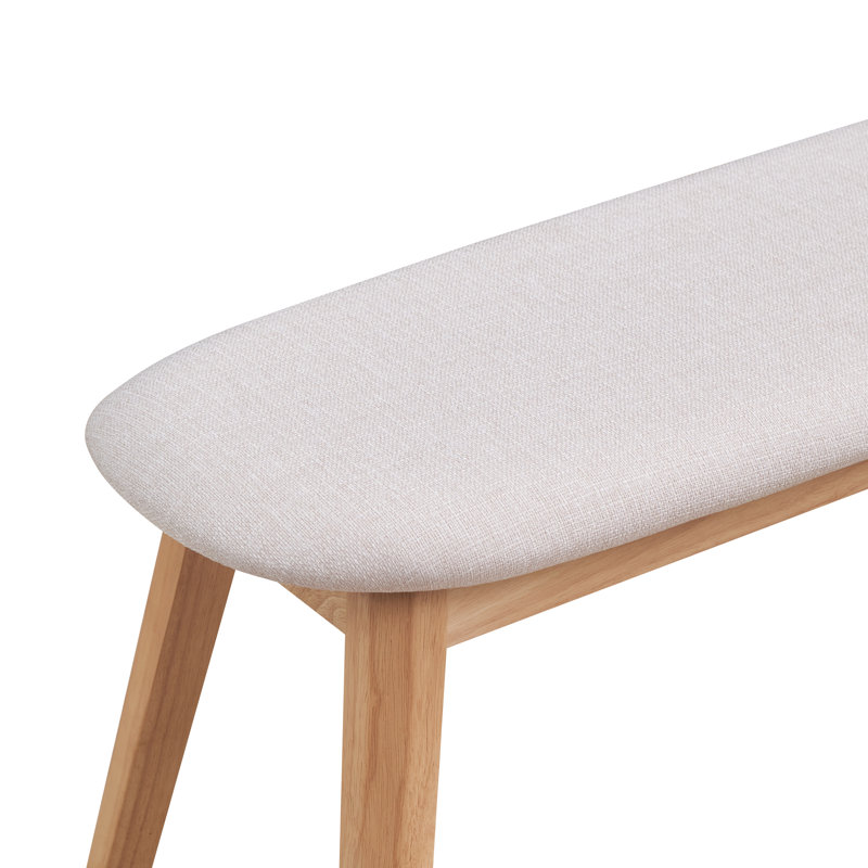 Banc rembourré Kimily, Naturel