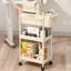 white three-layer trolley, home kitchen rack