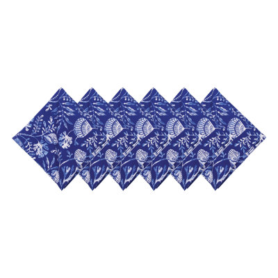 Blue Reef Hemstitch Napkins Set of 6