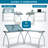 Courson L-Shaped Glass Top Drafting Table-105078795