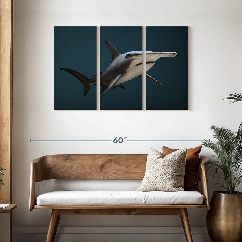 Great Hammerhead Shark, 28" H x 45" W