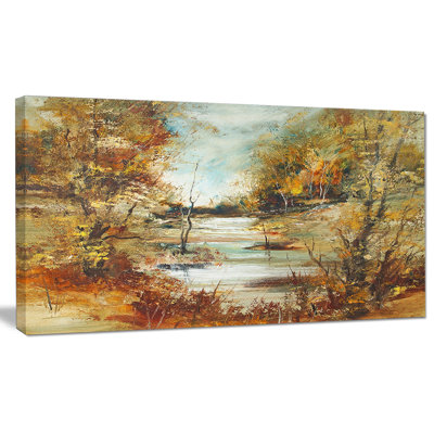 " Brown River In Forest "