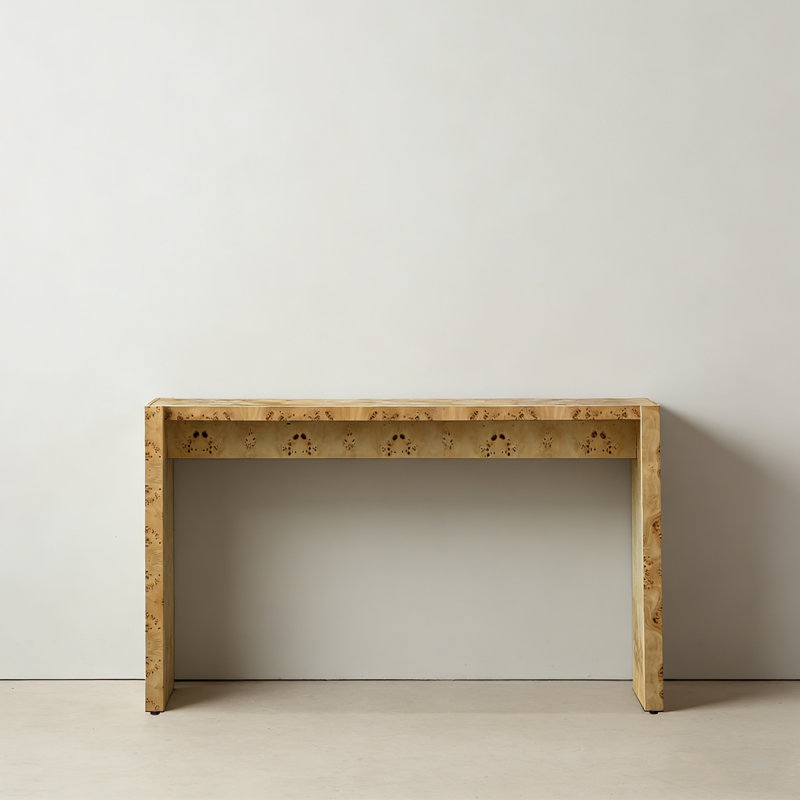 Console Retro Minimalist Art, H 27,95 po x l 39,37 po x P 12,99 po, Bois naturel