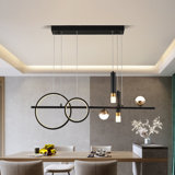 Luminaire suspendu linéaire à DEL 6 lumières pour îlot de cuisine Lorisa
