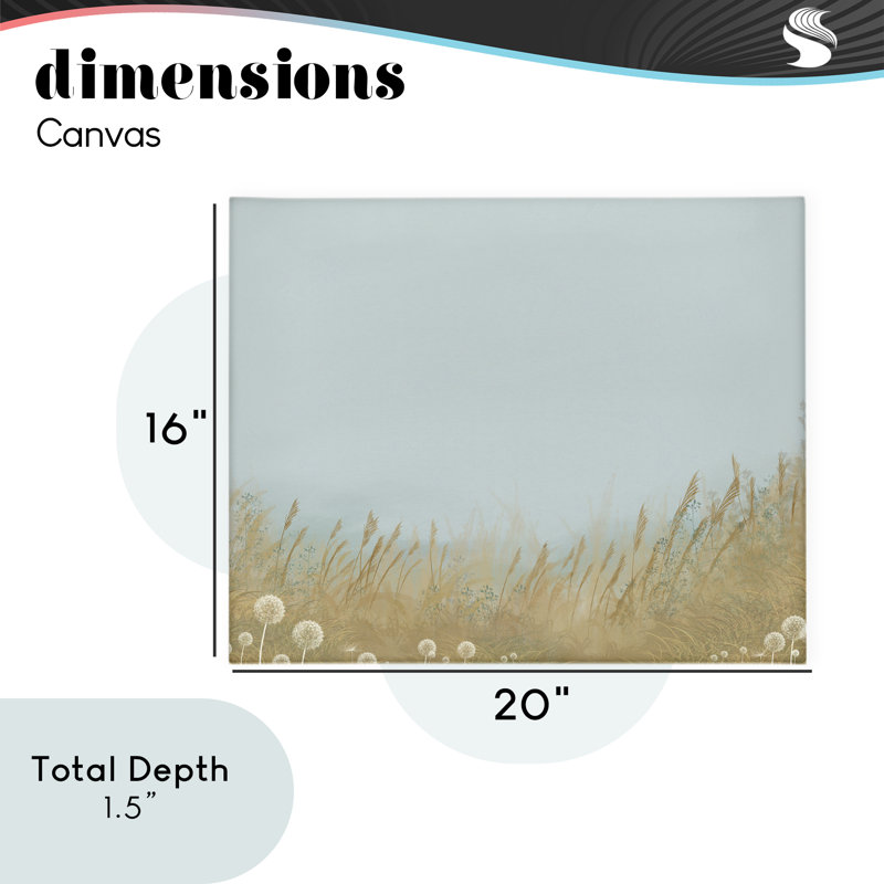 «Misty Meadows Blowing in Wind Canvas», conception de Renel Peters, H 16 po x l 20 po