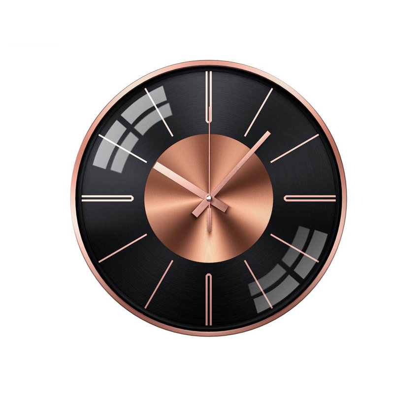 Aluminium Wall Clock, Rose Gold Scale