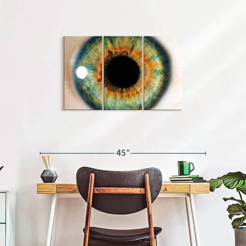 " Green Eye " 3 - Pieces, 20" H x 33" W x 1.25" D