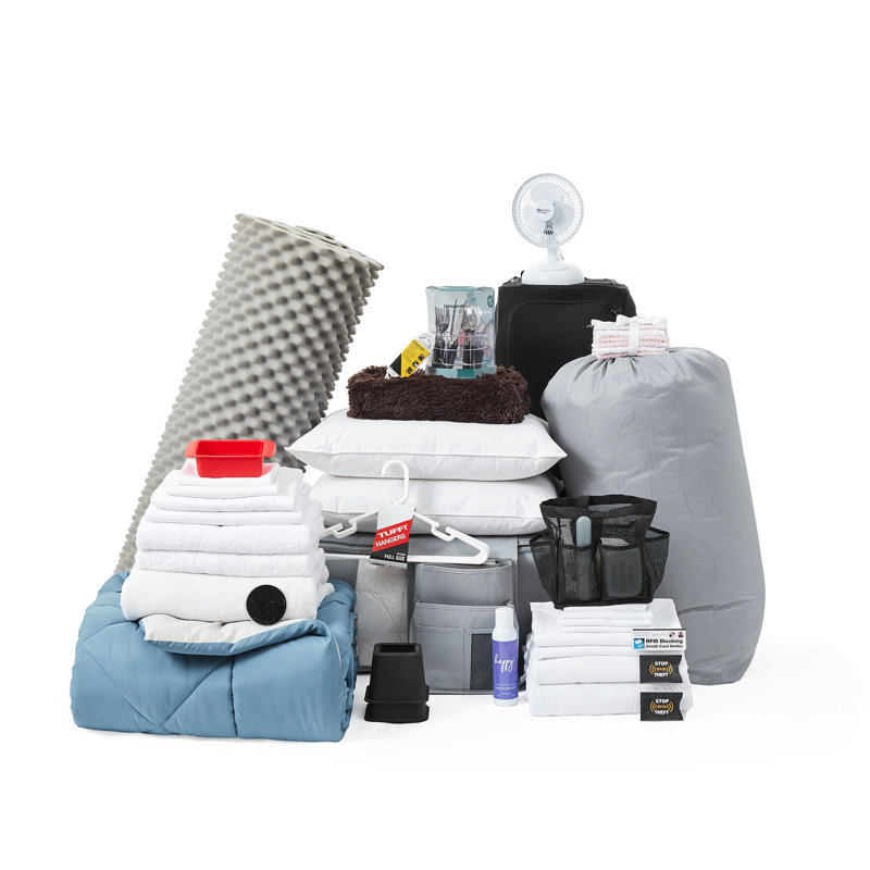 Ensemble d'édredon 100% complet DormCo Packs, Bleu / beige