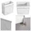 Meuble-lavabo mural de 20 po avec lavabo, parfait pour les petits espaces