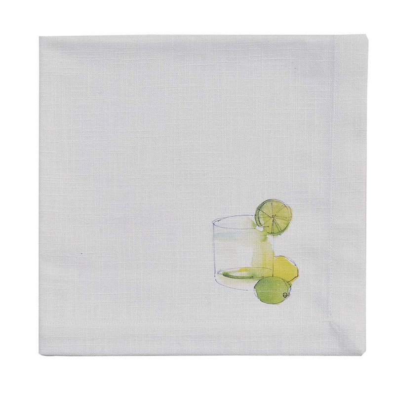  Ensemble de 4 serviettes de table White Gin