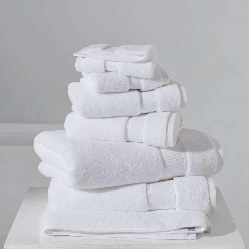 Belmore 6Pc. Ensemble de serviettes, Blanc