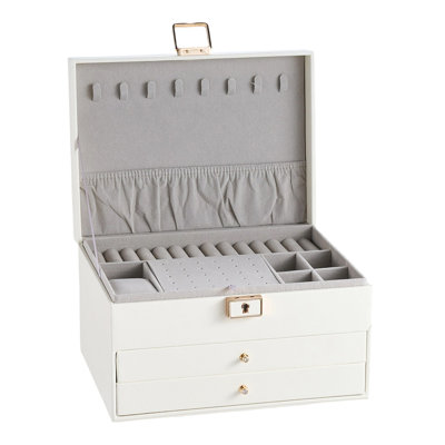 Faux Leather Jewelry Box