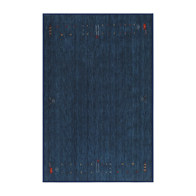 Tapis de zone violet/rouge contemporain, Rectangle 5 pi x 7 pi