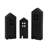 House Sculpture for Home Decor – Modern Decorative Objects and Figurines for Shelf Styling or Kitchen Decor – Tabletop Accent for Indoor Statues and Decorations – Black-2130618917