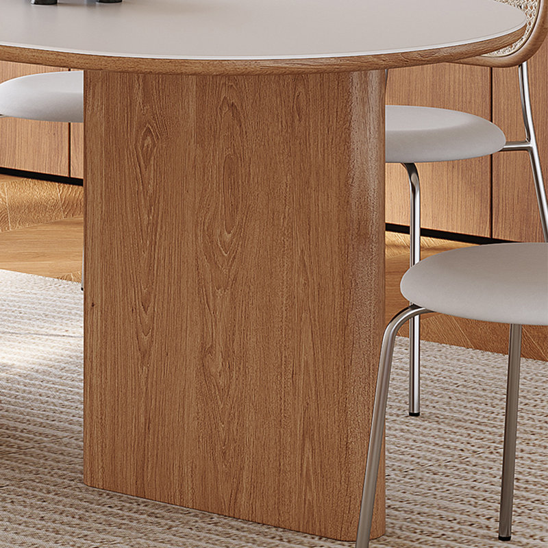 Ensemble de table de salle à manger moderne à base en bois massif, H 29,5 po x L 70,9 po x l 31,5 po