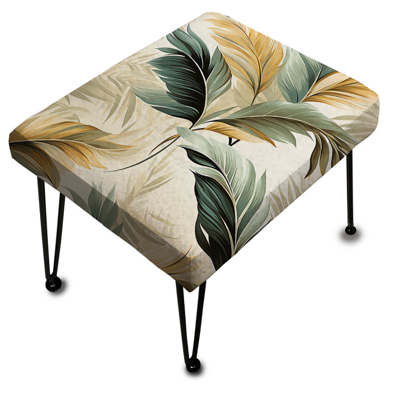 Tranquil Retreat Tropical Pattern - Tropical Rectangle Ottoman