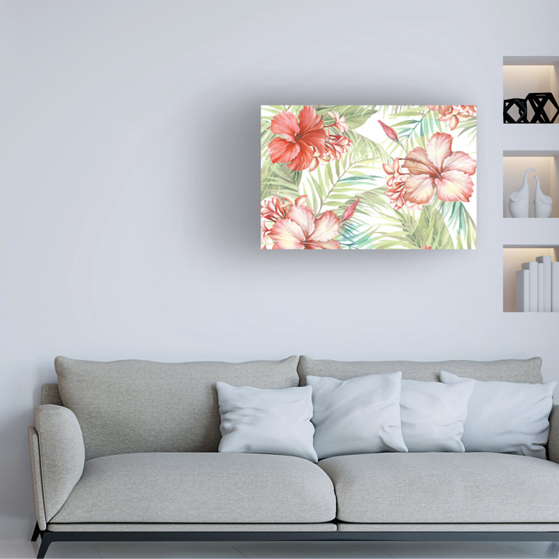 Art sur toile Marcus Jules Hibiscus, H 12 po x l 19 po