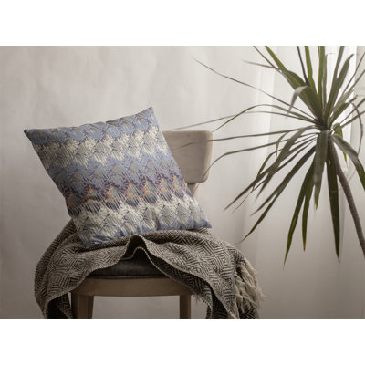 Hatches Broadcloth Indoor Outdoor Zippered Pillow Muted Purple