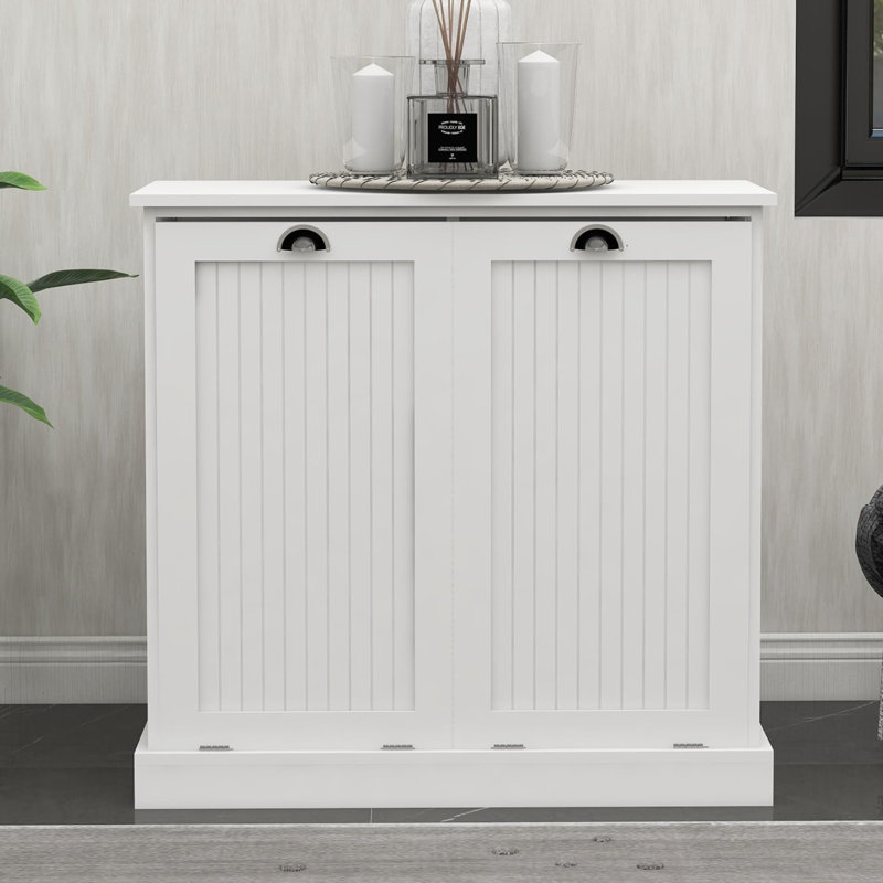 Tilted Laundry Sorting Cabinet