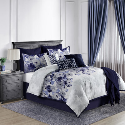Ensemble d'édredon en coton 10 pièces Landwood Home Claire Painterly