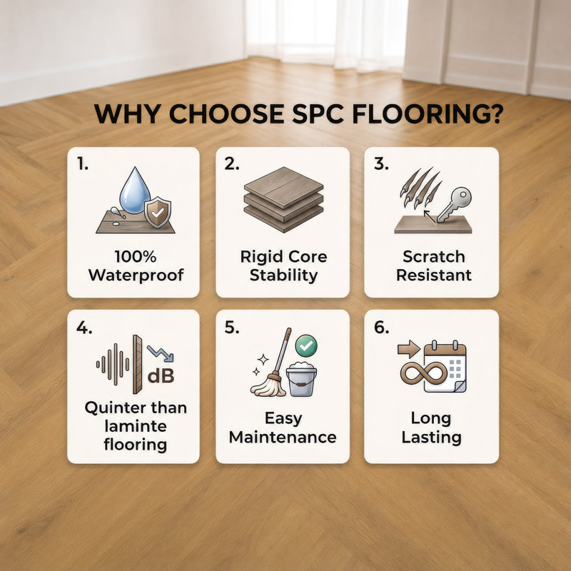 Blues Herringbone SPC Vinyl Flooring Planks - 29.5 in x 5.9 in - Walker Oak, Walker Oak