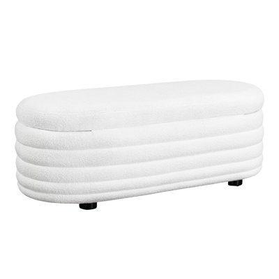 Burbach Storage Ottoman Large White