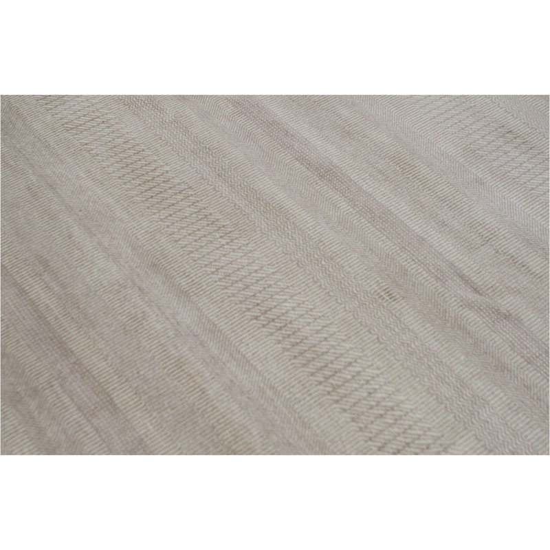 Hand-Knotted High-Quality Cream and Brown Area Rug