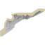 Moulure piémontaise H 4 1/2 po x P 7 1/4 po x F 8 1/2 po x L 94 1/2 po