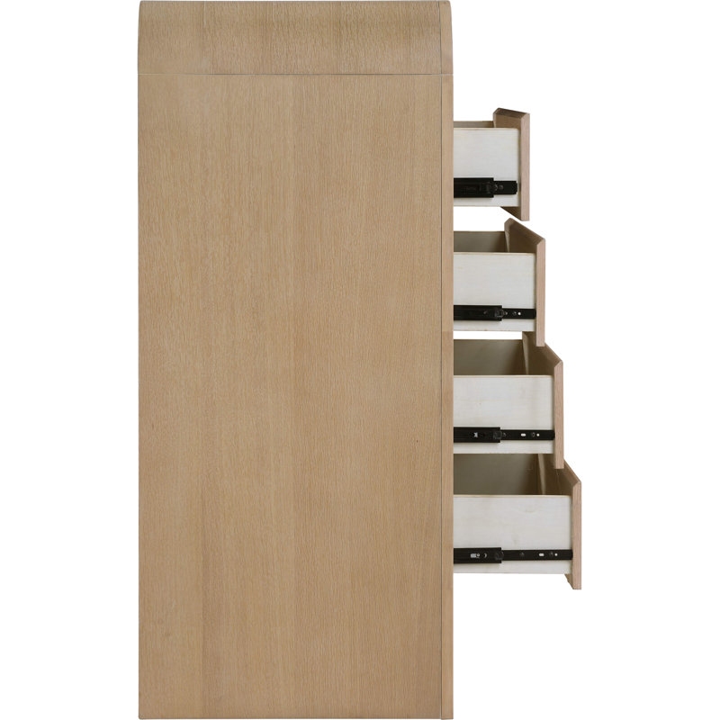 Commode en placage de frêne et de chêne Giada, Naturel