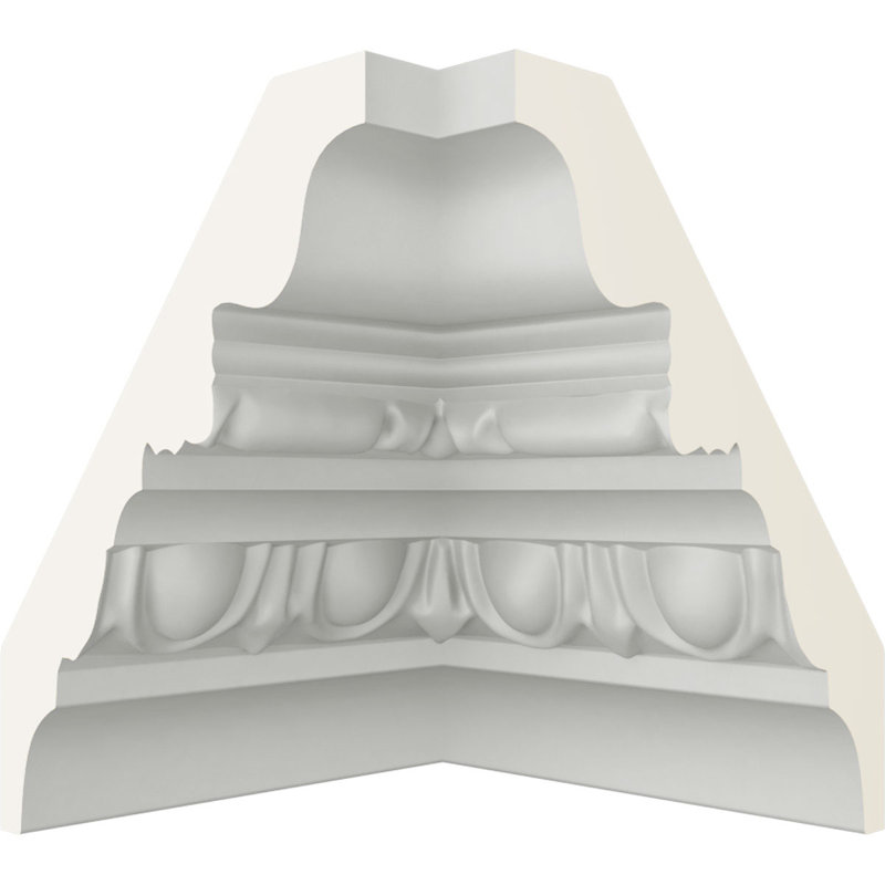Moulure de coin intérieure Endurathane, P 3 3/8 po x H 3 5/8 po (correspond à la moulure MLD03X03X05ST), apprêtée en usine