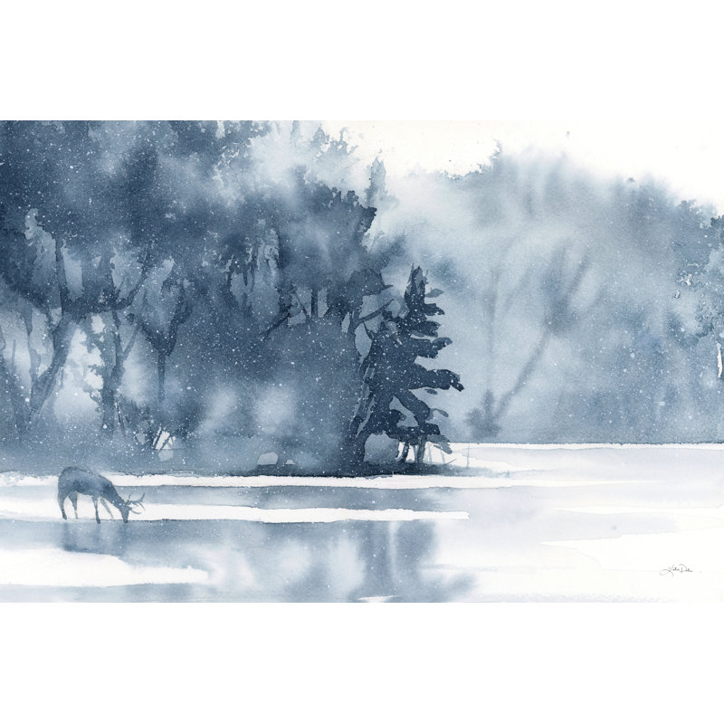 Lac d'hiver - imprimé, H 24 po x l 36 po