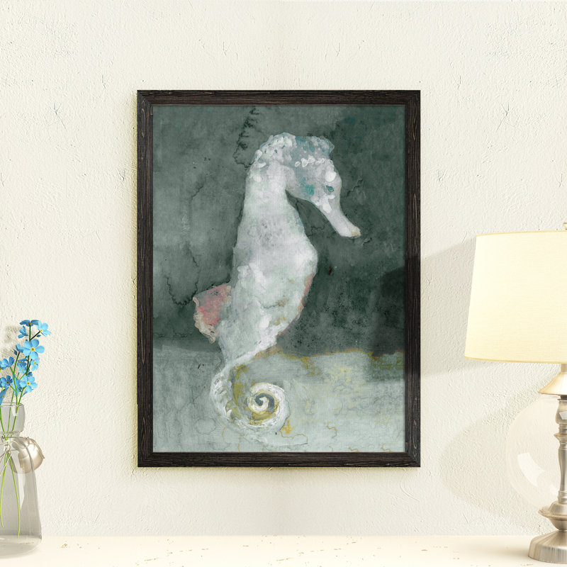 Aquatic ii, reproduction d’art encadrée, H 32 po x l 44 po x P 1,3 po, Toile avec encadrement ébène