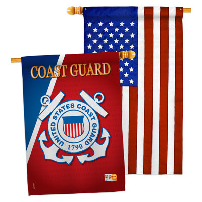 Double Sided 40'' H x 28'' W Polyester Independence Day House Flag