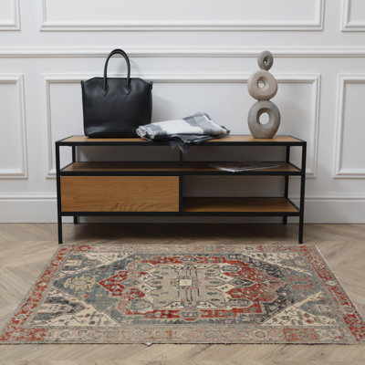 Tapis oriental ivoire / rouge Ambrah