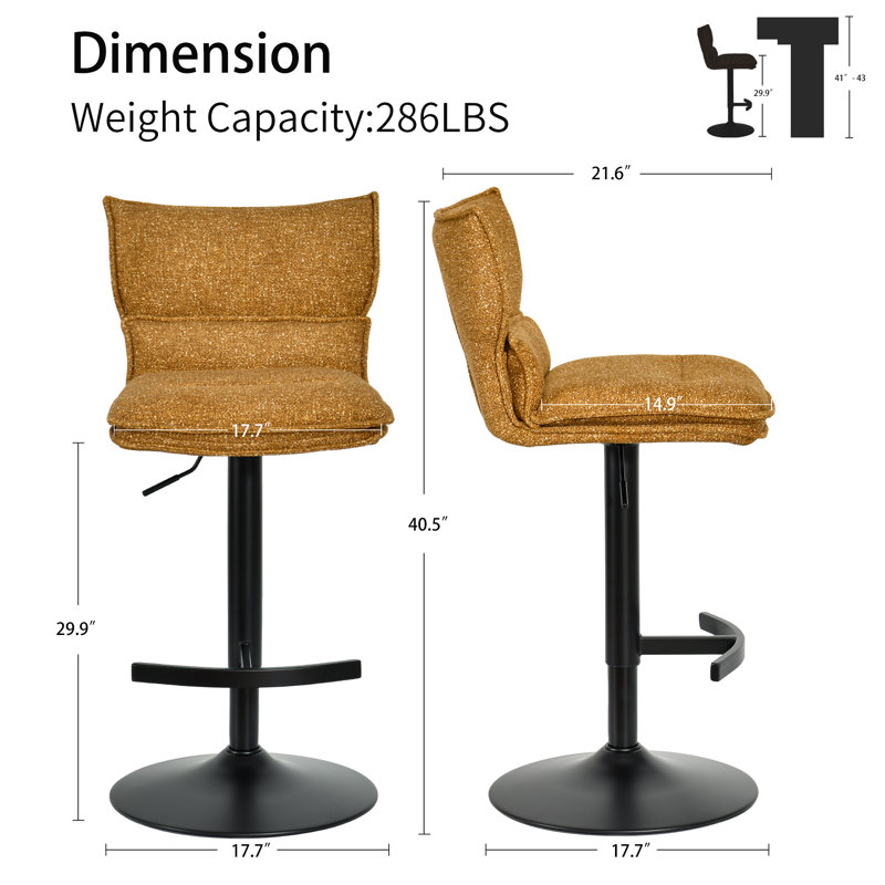 Tabouret de bar Modern, Jaune