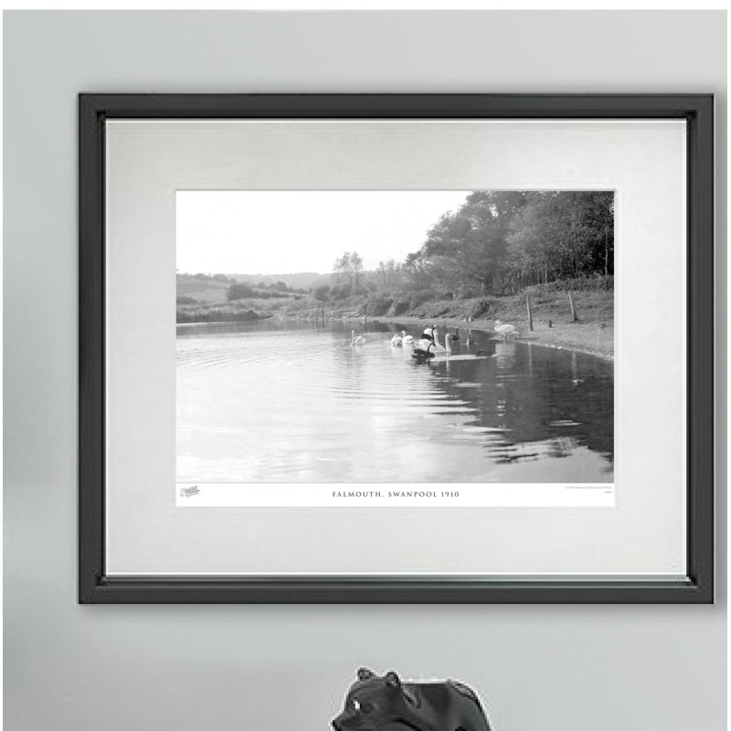 Falmouth, Swanpool 1910 - Single Picture Frame Print, 45cm H x 60cm W x 2.3cm D