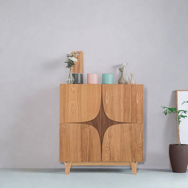 Console en bois massif, Bois brun